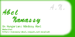 abel nanassy business card