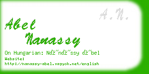abel nanassy business card